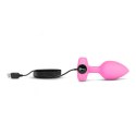 B-Vibe Heart Plug S/M Pink - silikonowy model z pilotem 15 trybow