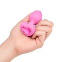 B-Vibe Heart Plug S/M Pink - silikonowy model z pilotem 15 trybow