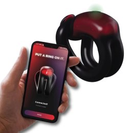 FirmTech Tech Ring - inteligentny pierścień wibracyjny Bluetooth czerwony
