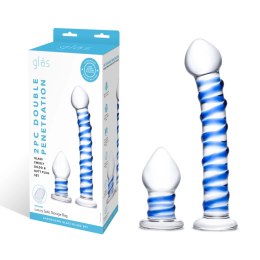 Glas Double Penetration Set - Zestaw szklanych akcesoriow spiralnych