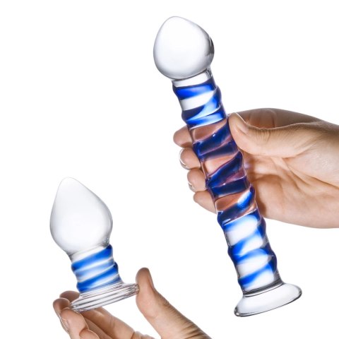 Glas Double Penetration Set - Zestaw szklanych akcesoriow spiralnych Glas Double Penetration Set - Zestaw szklanych akcesoriow spiralnych