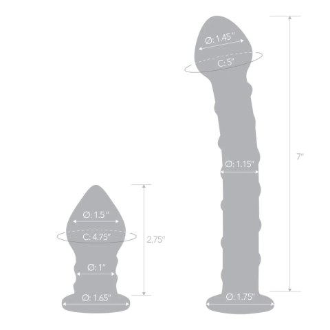 Glas Double Penetration Set - Zestaw szklanych akcesoriow spiralnych Glas Double Penetration Set - Zestaw szklanych akcesoriow spiralnych