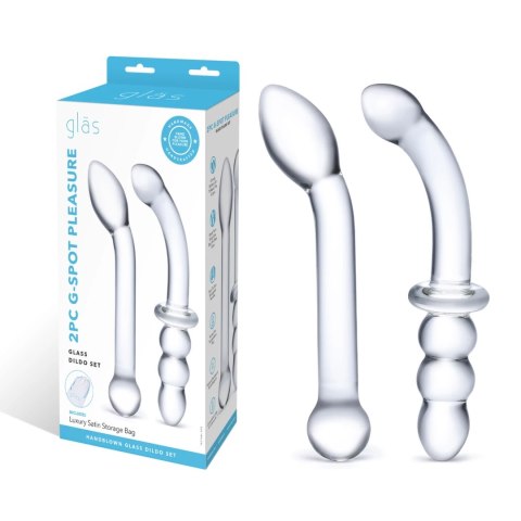 Glas G-Spot Pleasure Set - zestaw szklanych aplikatorow, zakrzywione Glas G-Spot Pleasure Set - zestaw szklanych aplikatorow, zakrzywione