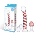 Glas Mr. Swirly Set - Szklany zestaw: spiralny model, plug i kulki