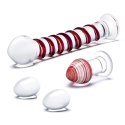 Glas Mr. Swirly Set - Szklany zestaw: spiralny model, plug i kulki
