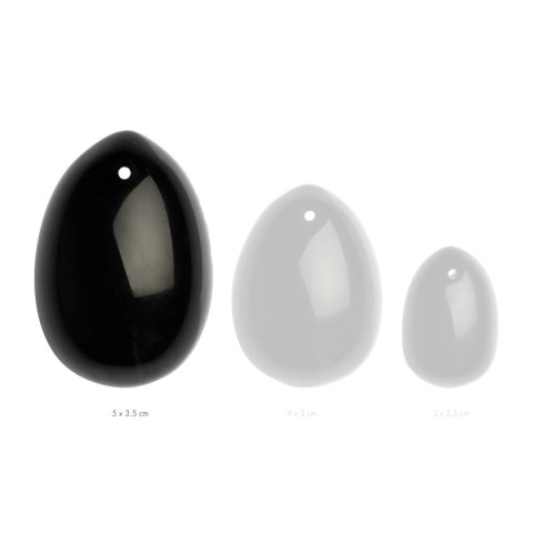 La Gemmes Yoni Egg Black Obsidian L - anatomiczna kula z obsydianu, rozmiar L La Gemmes Yoni Egg Black Obsidian L - anatomiczna kula z obsydianu, rozmiar L