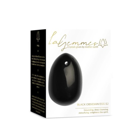 La Gemmes Yoni Egg Black Obsidian L - anatomiczna kula z obsydianu, rozmiar L La Gemmes Yoni Egg Black Obsidian L - anatomiczna kula z obsydianu, rozmiar L