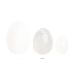 La Gemmes Yoni Egg Clear Quartz M - Kamień szlachetny, rozmiar M