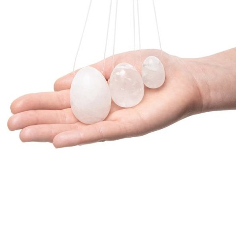 La Gemmes Yoni Egg Clear Quartz S - kamień naturalny, rozmiar S La Gemmes Yoni Egg Clear Quartz S - kamień naturalny, rozmiar S