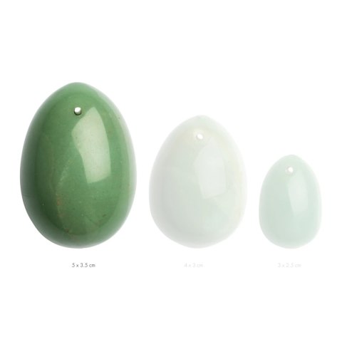 La Gemmes Yoni Egg Jade L - kamień jadeitowy, rozmiar L, naturalny