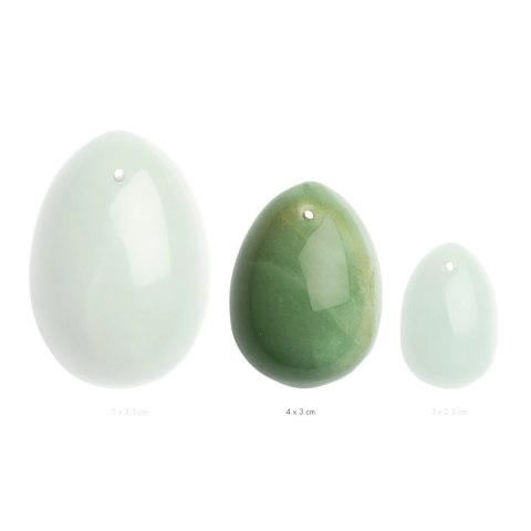 La Gemmes Yoni Egg Jade M - kamień jadeitowy, średni rozmiar, naturalny