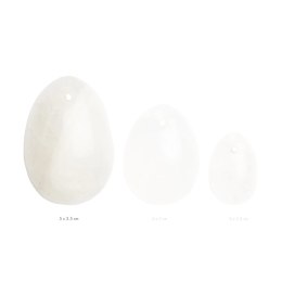La Gemmes Yoni Egg L Clear Quartz - kamień szlachetny, rozmiar L