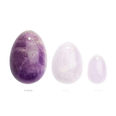 La Gemmes Yoni Egg Pure Amethyst L - naturalny ametyst, rozmiar L