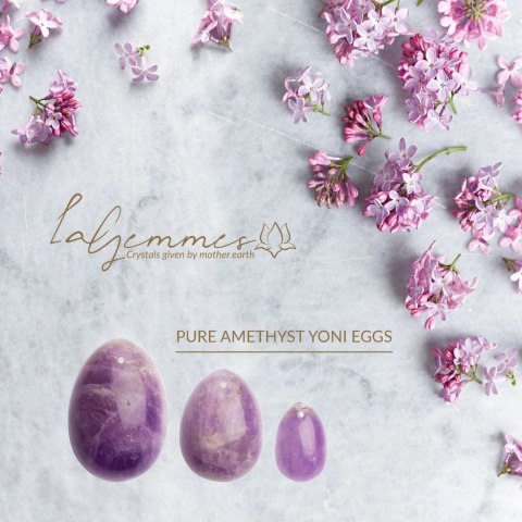 La Gemmes Yoni Egg Pure Amethyst L - naturalny ametyst, rozmiar L La Gemmes Yoni Egg Pure Amethyst L - naturalny ametyst, rozmiar L