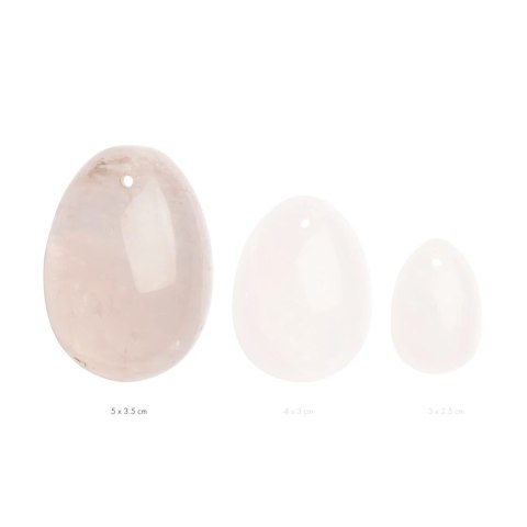 La Gemmes Yoni Egg Rose Quartz L - naturalny kamień, duży rozmiar