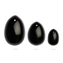 La Gemmes Zestaw jajeczek Yoni Black Obsidian - 3 rozmiary, naturalny kamień