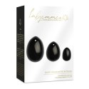 La Gemmes Zestaw jajeczek Yoni Black Obsidian - 3 rozmiary, naturalny kamień