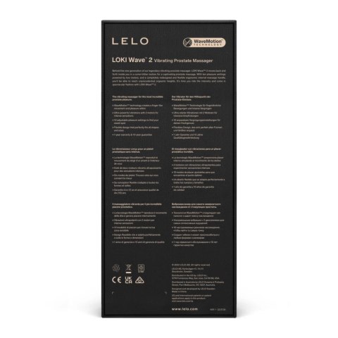 Lelo Loki Wave 2 Black - masażer anatomiczny z technologią WaveMotion Lelo Loki Wave 2 Black - masażer anatomiczny z technologią WaveMotion