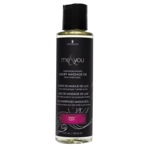 Sensuva Me & You Berry Flirty olejek do masażu 125 ml z silikonem Sensuva Me & You Berry Flirty olejek do masażu 125 ml z silikonem