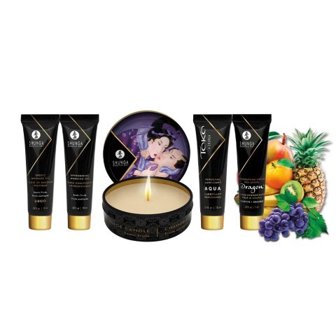 Shunga Geisha's Secret Kit Exotic Fruits zestaw mini kosmetykow do masażu Shunga Geisha's Secret Kit Exotic Fruits zestaw mini kosmetykow do masażu