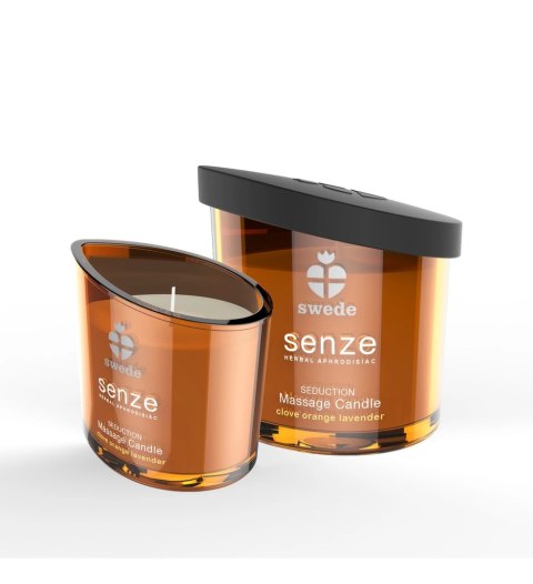 Swede Senze Massage Candle Seduction 150ml - świeca do masażu, goździk i pomarańcza Swede Senze Massage Candle Seduction 150ml - świeca do masażu, goździk i pomarańcza