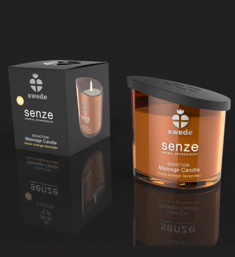 Swede Senze Massage Candle Seduction 150ml - świeca do masażu, goździk i pomarańcza Swede Senze Massage Candle Seduction 150ml - świeca do masażu, goździk i pomarańcza