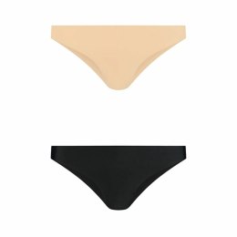 Bye Bra Invisible Brazilian S - zestaw bezszwowych majtek nude i czarnych