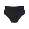 Bye Bra Invisible High Brief M beżowe i czarne bezszwowe majtki