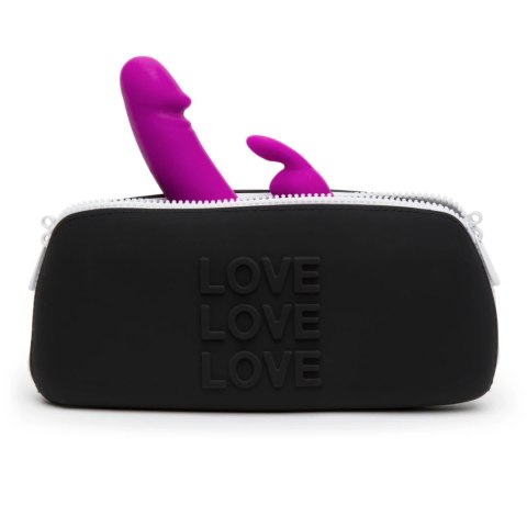 Happy Rabbit Etui LOVE Zip Bag Medium Black silikonowe 25,4cm Happy Rabbit Etui LOVE Zip Bag Medium Black silikonowe 25,4cm