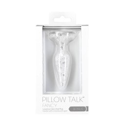 Pillow Talk Fancy szklany korek anatomiczny z bonusowym wibratorem 10 cm
