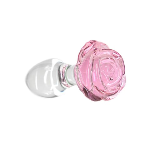 Pillow Talk Rosy szklany plug anatomiczny z rożą + PowerBullet 9,9 cm Pillow Talk Rosy szklany plug anatomiczny z rożą + PowerBullet 9,9 cm