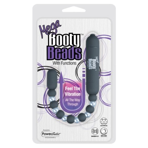 PowerBullet Mega Booty Beads Grey - system koralikow anatomicznych wibrujących PowerBullet Mega Booty Beads Grey - system koralikow anatomicznych wibrujących