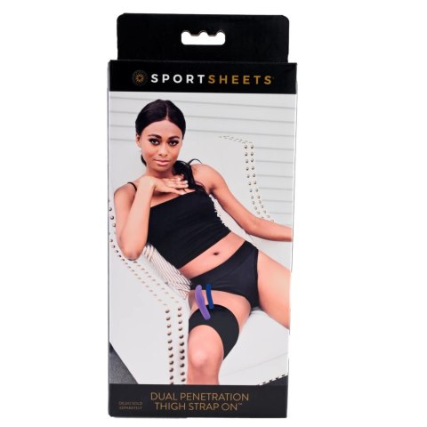 Sportsheets Dual Penetration Thigh Strap On - Uprząż Uda, Neopren, O-Ring Sportsheets Dual Penetration Thigh Strap On - Uprząż Uda, Neopren, O-Ring