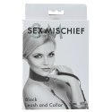 Sportsheets S&M Leash & Collar Black - zestaw obroża i smycz, czarny