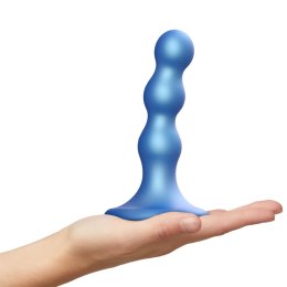 Strap-On-Me Balls Plug Metallic Blue M silikonowy anatomiczny 14cm