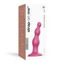 Strap-On-Me Beads Metallic Raspberry Pink S - silikonowy model kulkowy 12,8 cm