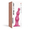 Strap-On-Me Beads Plug Metallic Raspberry Pink L silikonowy 14,8 cm