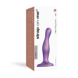 Strap-On-Me Curvy Metallic Purple S - model anatomiczny z mocną przyssawką, 12,5 cm