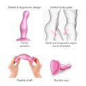 Strap-On-Me Curvy Plug Metallic Sugar Pink L silikonowy 15 cm