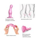 Strap-On-Me Curvy Plug S Metallic Sugar Pink silikonowy model z przyssawką
