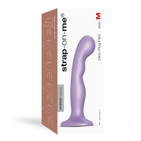 Strap-On-Me Dildo Plug P&G Metallic Lilac M silikonowy 15 cm Strap-On-Me Dildo Plug P&G Metallic Lilac M silikonowy 15 cm