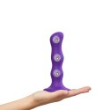 Strap-On-Me Geisha Ball Fioletowy M - System z Kulami, Silikonowy, 15,3 cm