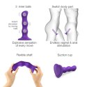 Strap-On-Me Geisha Ball Fioletowy M - System z Kulami, Silikonowy, 15,3 cm