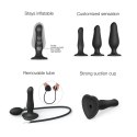 Strap-On-Me Inflatable Black - Regulowany model z kulą rotacyjną 19 cm