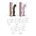 Strap-On-Me P&G Metallic Lilac L - silikonowy model z przyssawką 16,5 cm