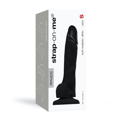 Strap-On-Me Soft Realistic Model S Czarny - silikonowy system intymny Strap-On-Me Soft Realistic Model S Czarny - silikonowy system intymny