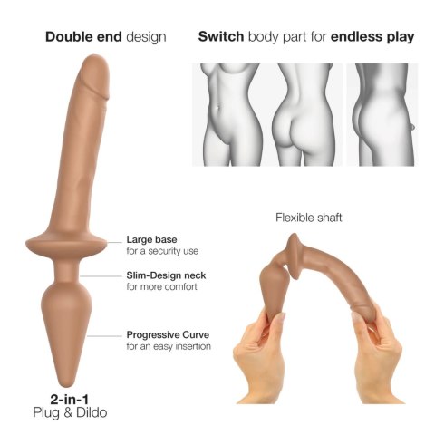 Strap-On-Me Switch Plug-In Model Caramel S - silikonowy system 2w1 Strap-On-Me Switch Plug-In Model Caramel S - silikonowy system 2w1