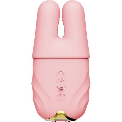 ZALO Nave Coral Pink - Zaciski wibrujące, pilot, silikon, IPX4 ZALO Nave Coral Pink - Zaciski wibrujące, pilot, silikon, IPX4
