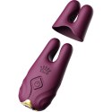 ZALO Nave Velvet Purple - Wibrujące klipsy EasyClamp, silikon, pilot
