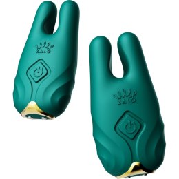 Zalo Nave Turquoise Green - Wibrujące zaciski EasyClamp, pilot, silikon